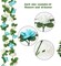 Artificial Rose Rattan Garland Fake Rose Vine Hanging Rose Ivy Baby Blue Flowers for Oh Boy Baby Shower Home Wedding Party Garden Craft Art Decoration